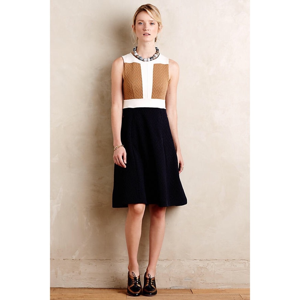 FLASH SALE⚡️Anthropologie Cabled Colorblock Dress